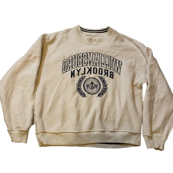 Abercrombie & Fitch Sweatshirt Soft Fleece White Oversized Size S - Picture 11 of 16